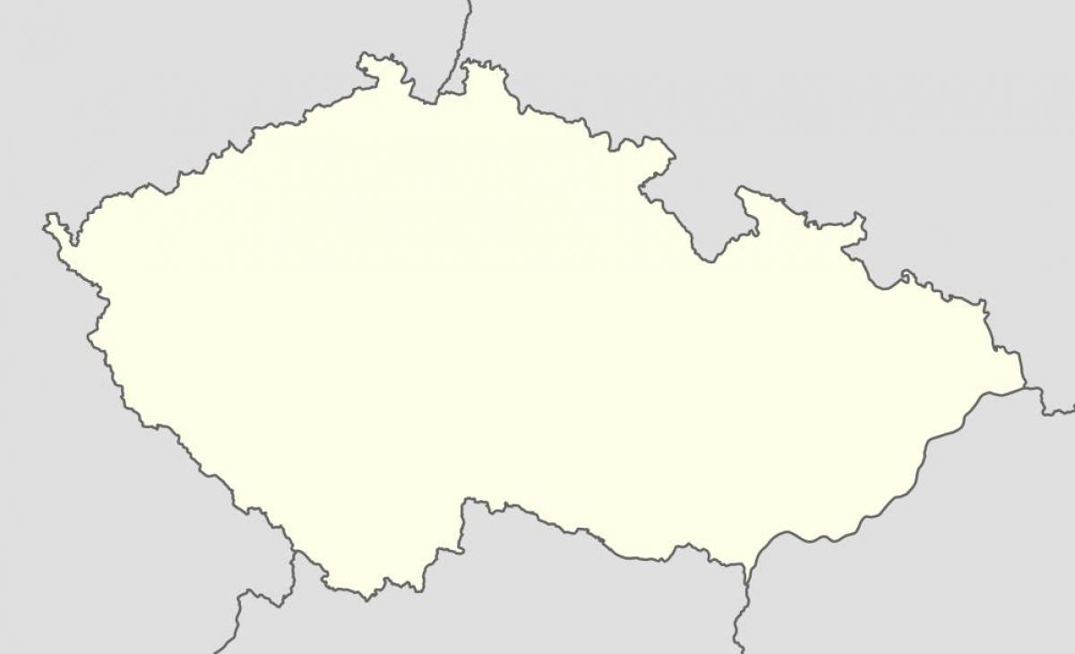 Leere Tschechische Republik (Tschechoslowakei) Karte