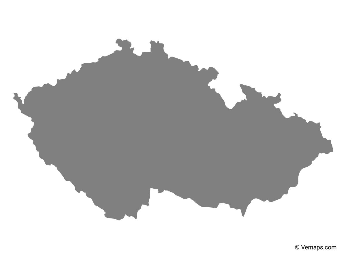 Tschechische Republik (Tschechoslowakei) Vektorkarte